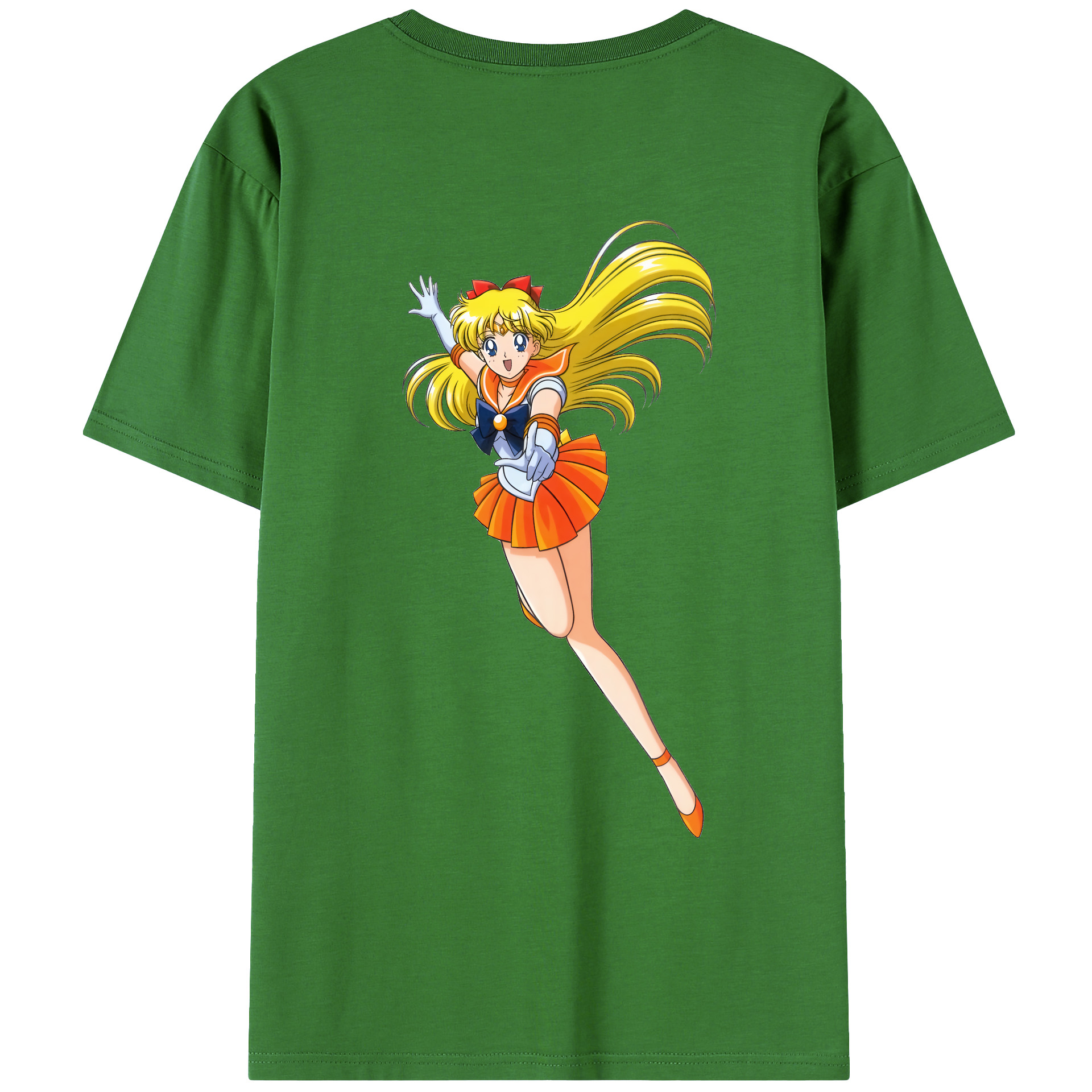 （画像用） 美少女戦士セーラームーン 愛野 美奈子 あいの みなこ Sailor Moon Aino Minako レディース半袖Tシャツ(バックプリント)